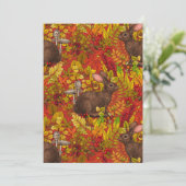 Autumn Rabbit on red (Standing Front)