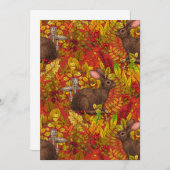 Autumn Rabbit on red (Front/Back)