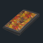 Autumn Rabbit on red Trifold Wallet<br><div class="desc">Hand-painted cute rabbit and autumn flora.</div>