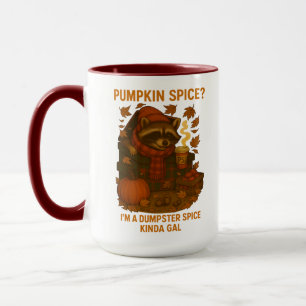 Autumn Raccoon Funny Pumpkin Spice Latte Mug
