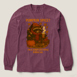 Autumn Raccoon Funny Pumpkin Spice Latte Tri-Blend Shirt