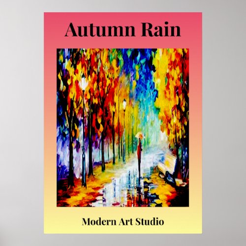 Autumn Rain Poster