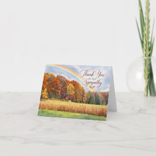 Autumn Rainbow Sympathy Thank You Card