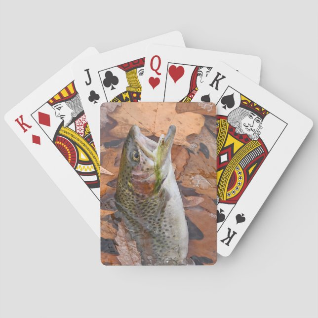 Autumn Rainbow Trout Poker Cards (Back)