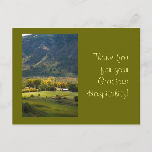 Autumn Ranch Photo Thank You Template Postcard (Front)