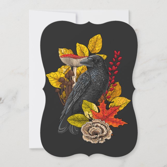 Autumn raven 2 thank you card (Front)