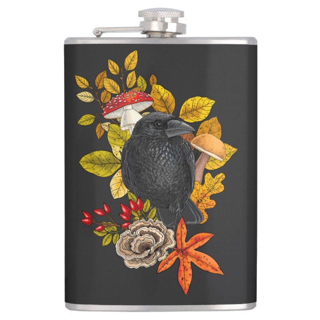 Autumn raven flask (Front)
