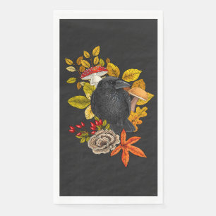 Autumn raven paper guest towels