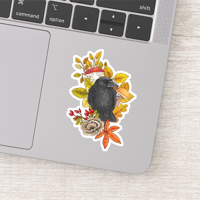 Autumn raven sticker (Detail)