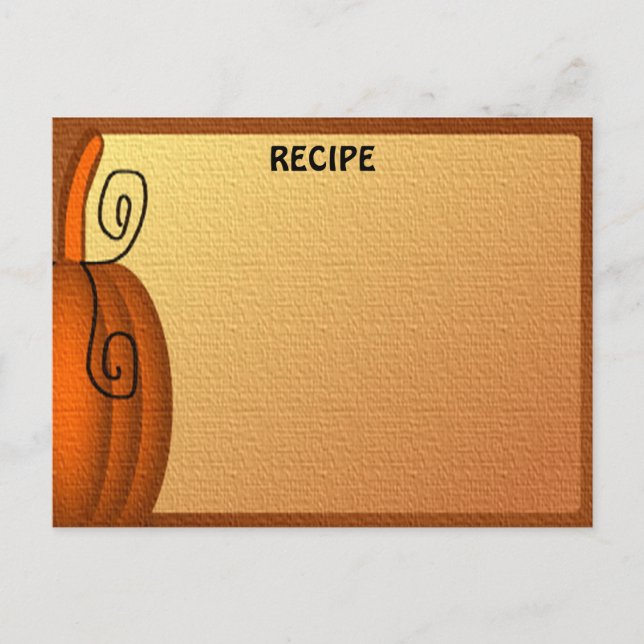 Autumn Recipe Blank #2 Card (Front)