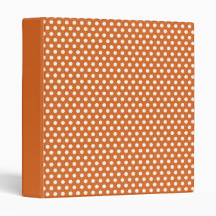 Autumn Red and White Polka Dot 3 Ring Binder