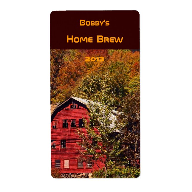 Autumn Red Barn Beer Label (Front)