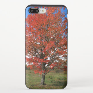 Autumn red maple tree in blue sky picture iPhone 8/7 plus slider case