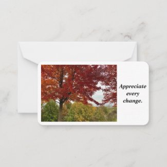 Autumn Red Note Card Set