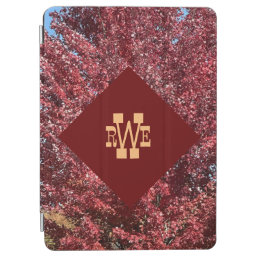 Autumn Red Tree Your Initials iPad Air Cover