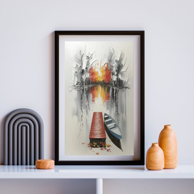 Autumn Reflection Dockside Poster (Creator Uploaded)