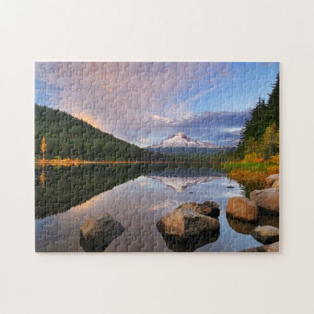 Autumn Reflection of Mount Hood in Trillium Lake Jigsaw Puzzle (Horizontal)