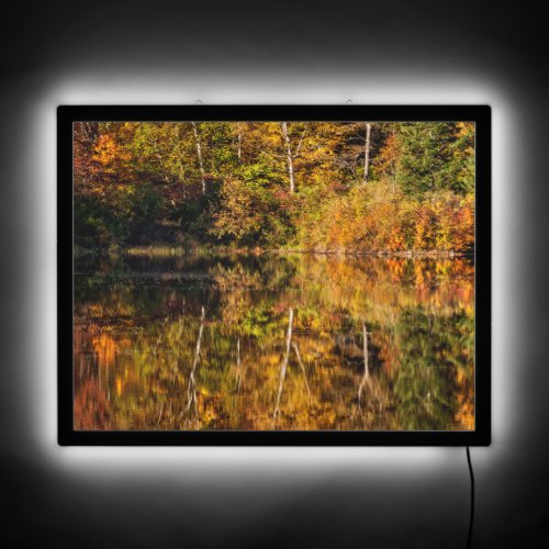 Autumn reflection on Coffin Pond LED Sign