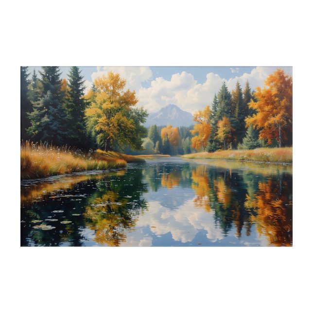 Autumn Reflections Acrylic Print (Front)