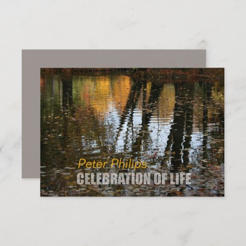 Autumn Reflections Celebration of Life Invitation