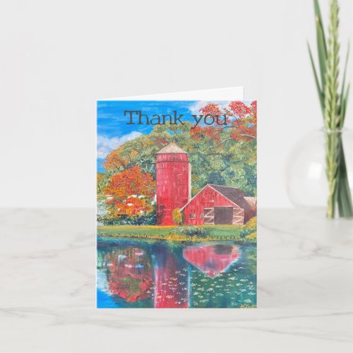 Autumn Reflections Folded Thank You Card