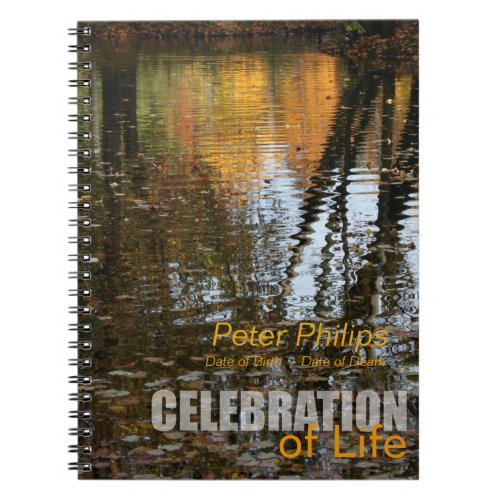 Autumn Reflections Funeral Memorial Guest Book N