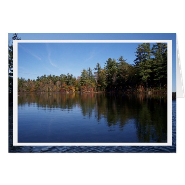 Autumn Reflections off the Lake Cards (Front Horizontal)