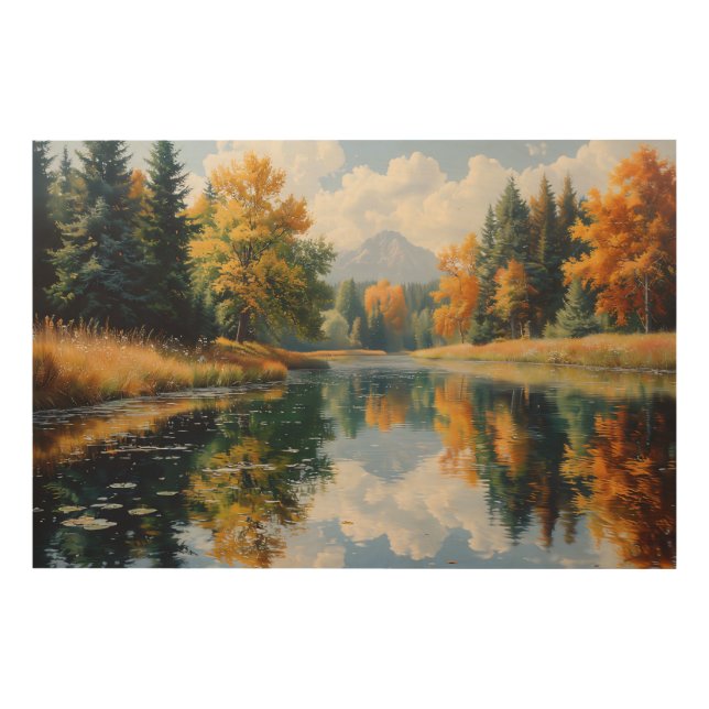 Autumn Reflections Wood Wall Art (Front)
