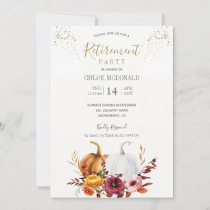  Autumn Retirement Party invitation