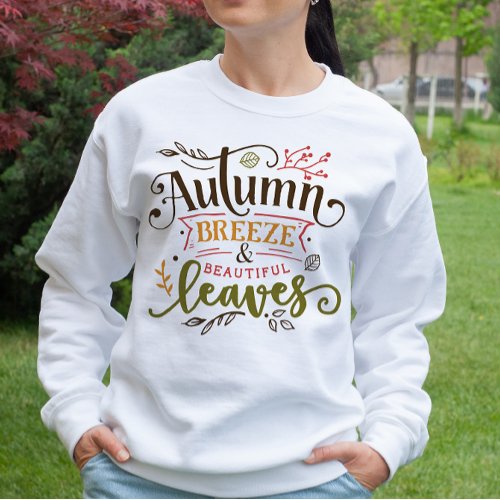 AUTUMN RETRO AUTUMN BREEZE  BEAUTIFUL LEAVES SWEATSHIRT