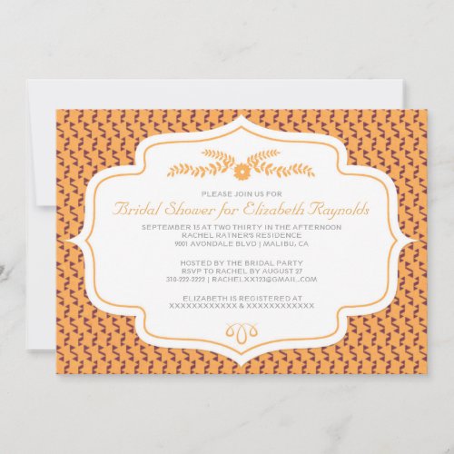 Autumn Retro Bridal Shower Invitations