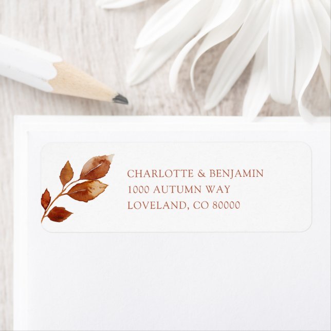 Autumn Return Address Label (Insitu)