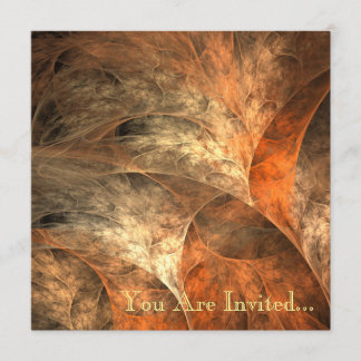 Autumn Riches Fractal Art Invitation