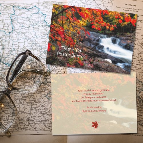 Autumn River Pastor Appreciation Downloadable Card