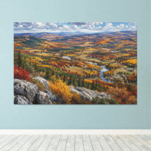 Autumn River Valley Landscape Painting