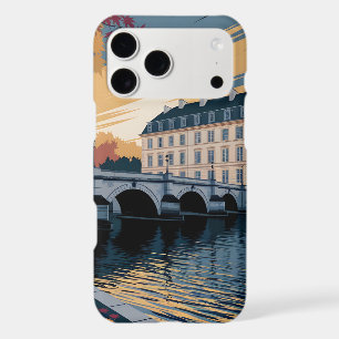 Autumn Riverside European City Illustration Art iPhone 17 Pro Max Case
