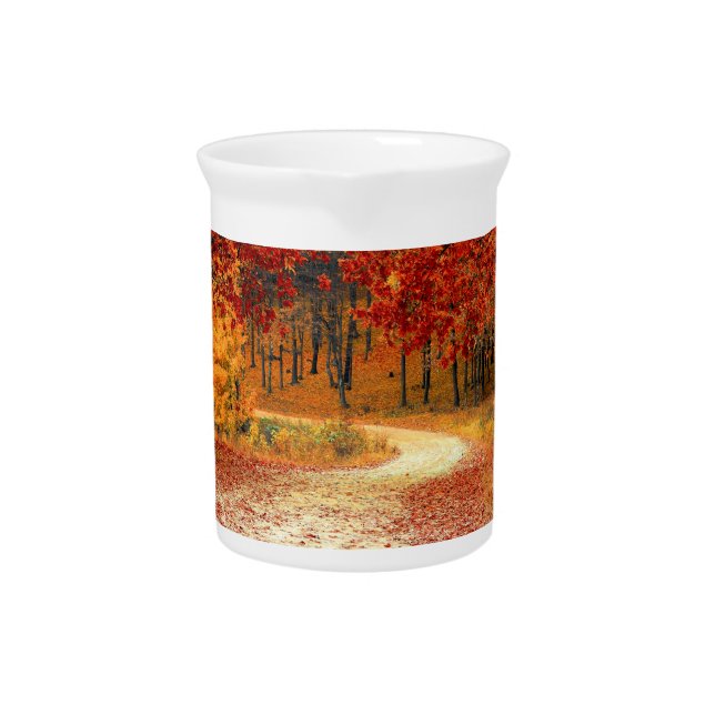 Autumn Road Beverage Pitcher (Front)