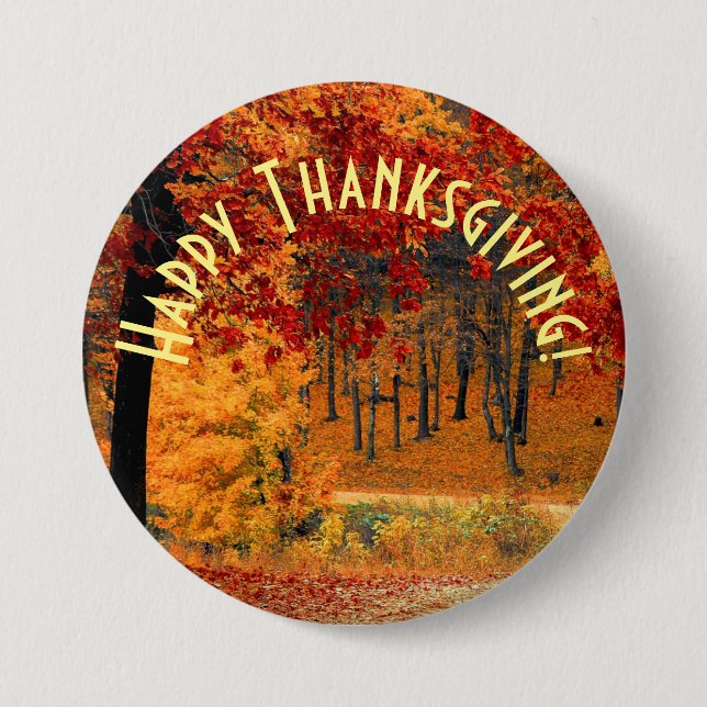Autumn Road Button (Front)