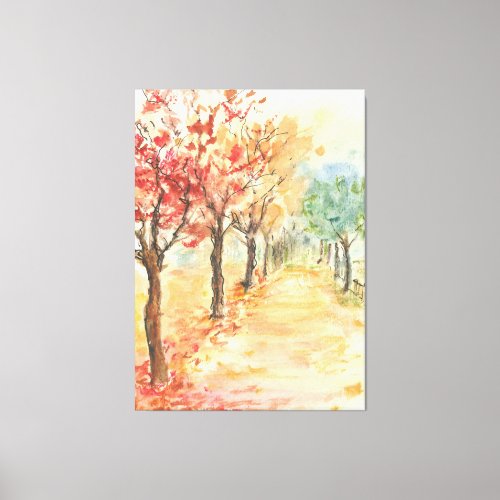 Autumn Road Canvas Print