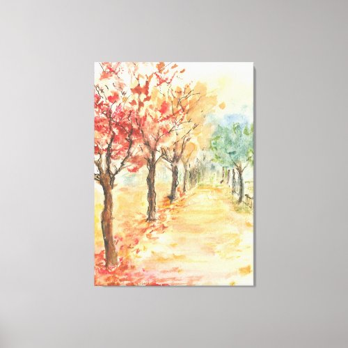 Autumn Road Canvas Print