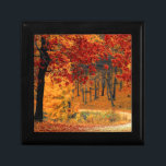 Autumn Road Gift Box<br><div class="desc">Beautiful trees dressed in red and yellow leaves at the peak of autumn. 

Customize to your liking.</div>