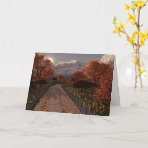 Autumn Road Greeting Card