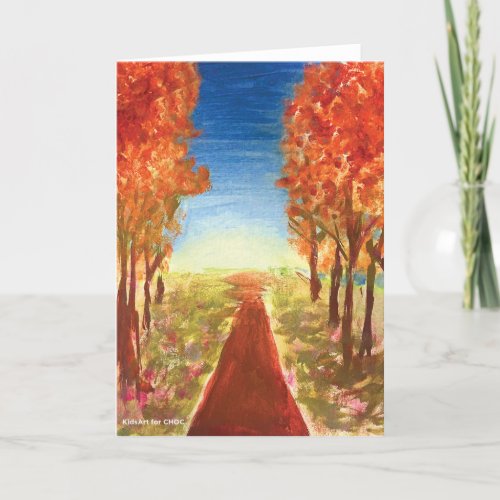 Autumn Road _ KidsArt for CHOC Thank You Card