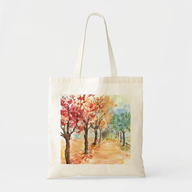 Autumn Road tote bag (Front)