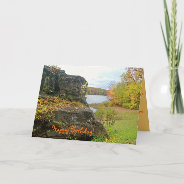 Autumn Rock Best Friend Birthday Card (Front)