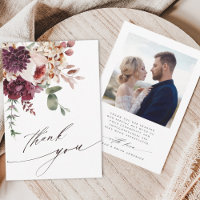 Autumn Romance Elegant Floral Wedding Photo