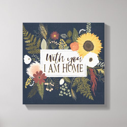 Autumn Romance III  With You I Am Home Canvas Print