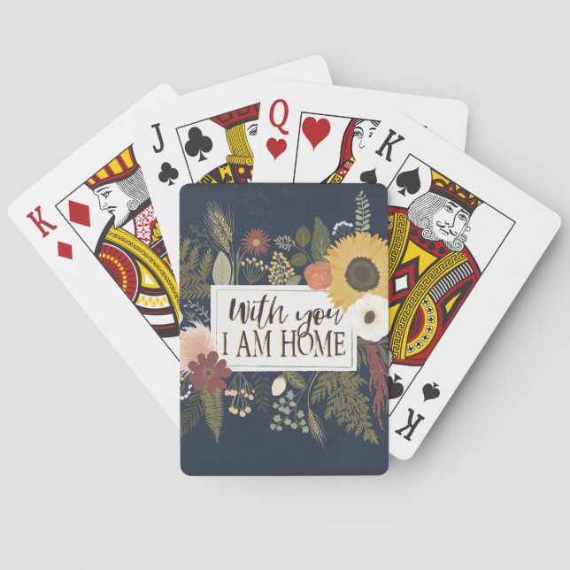 Autumn Romance III | With You I Am Home Poker Cards (Back)