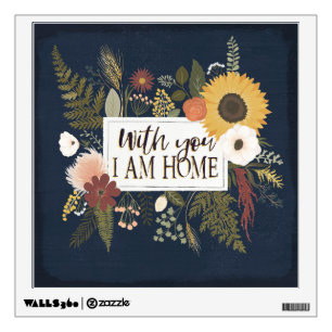Autumn Romance III   With You I Am Home Wall Sticker