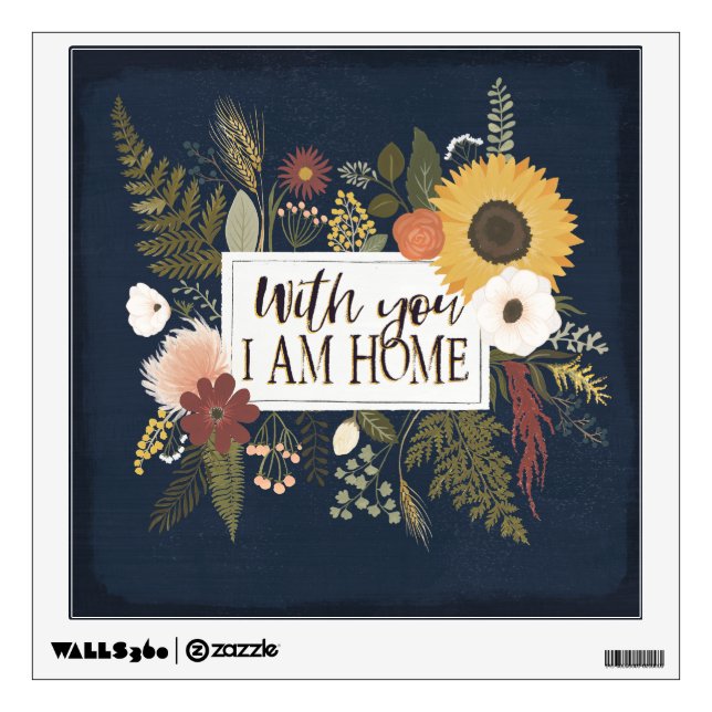 Autumn Romance III | With You I Am Home Wall Sticker (Front)